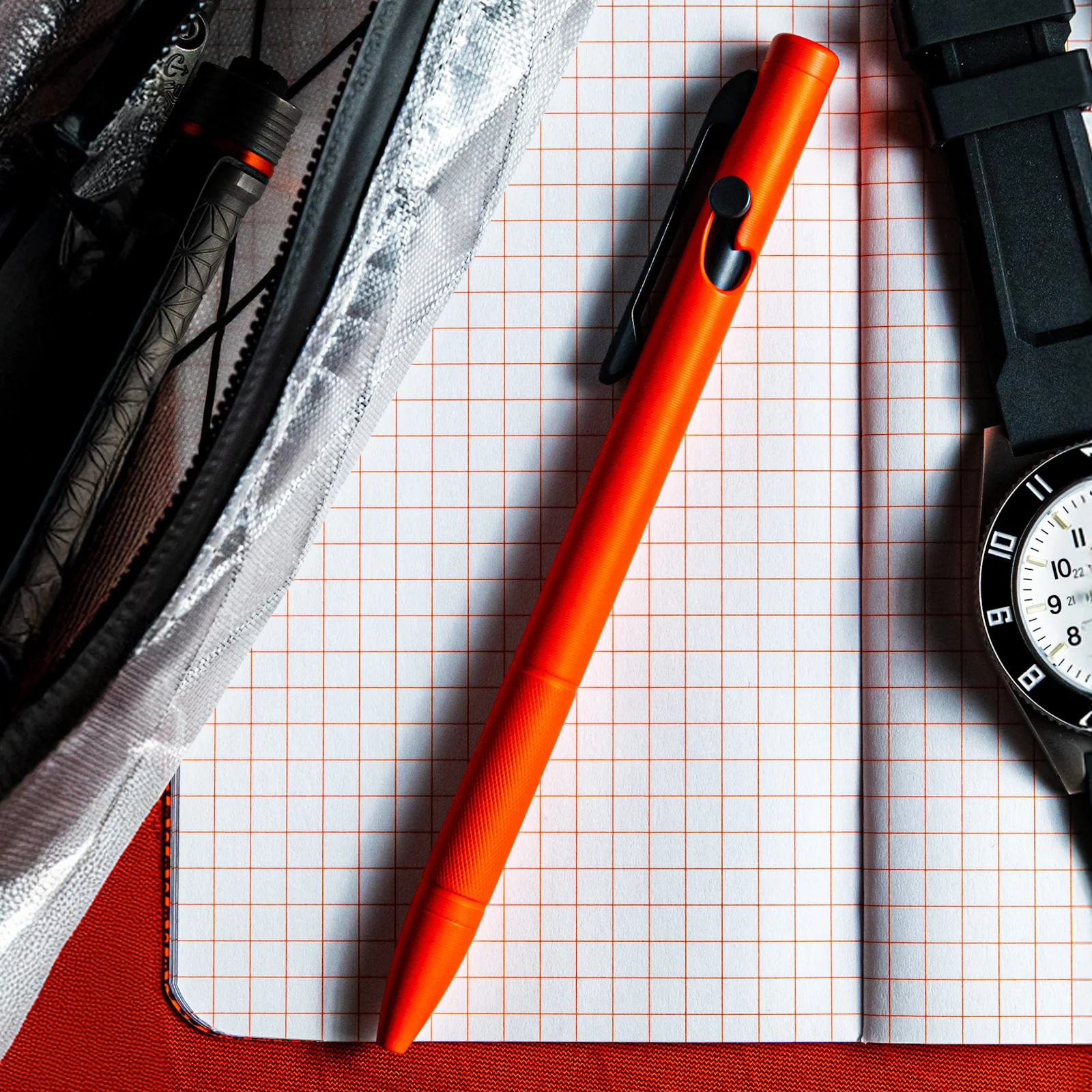 Carryology Blaze Orange Limited Essentials Slim Bolt Action Pen - Image 2