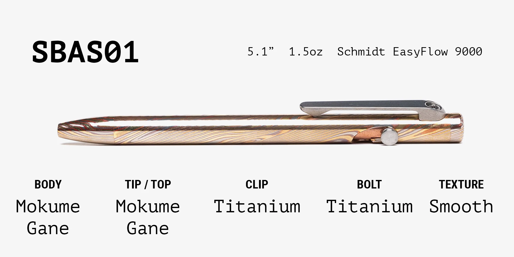 Full Mokume Gane Slim Bolt Action Pen - Image 18