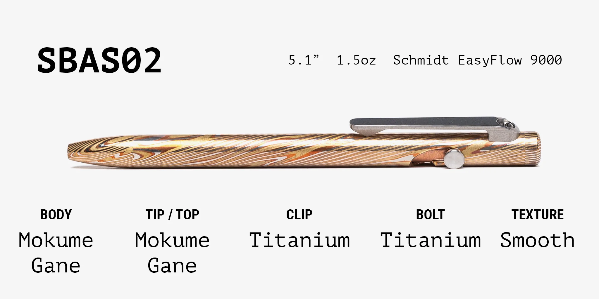 Full Mokume Gane Slim Bolt Action Pen - Image 19