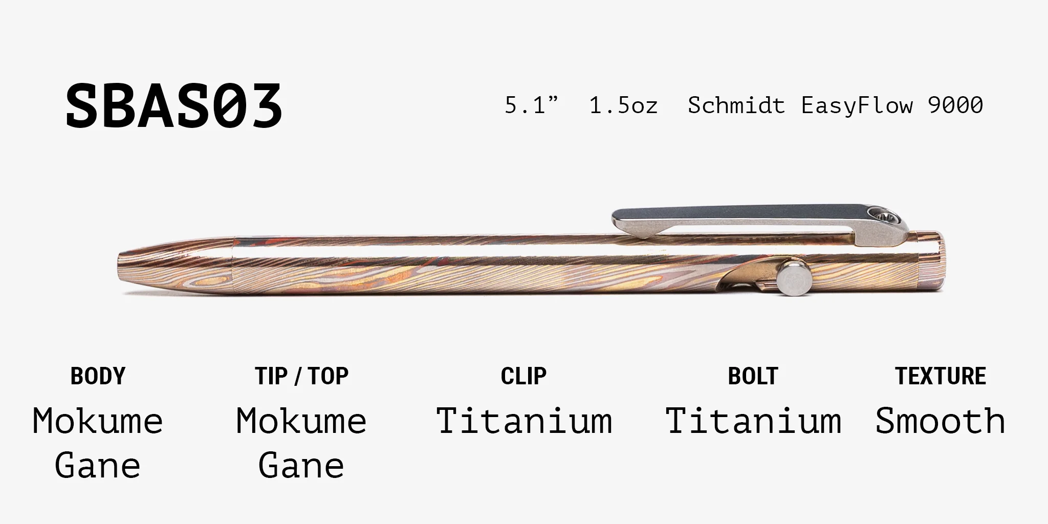 Full Mokume Gane Slim Bolt Action Pen - Image 20