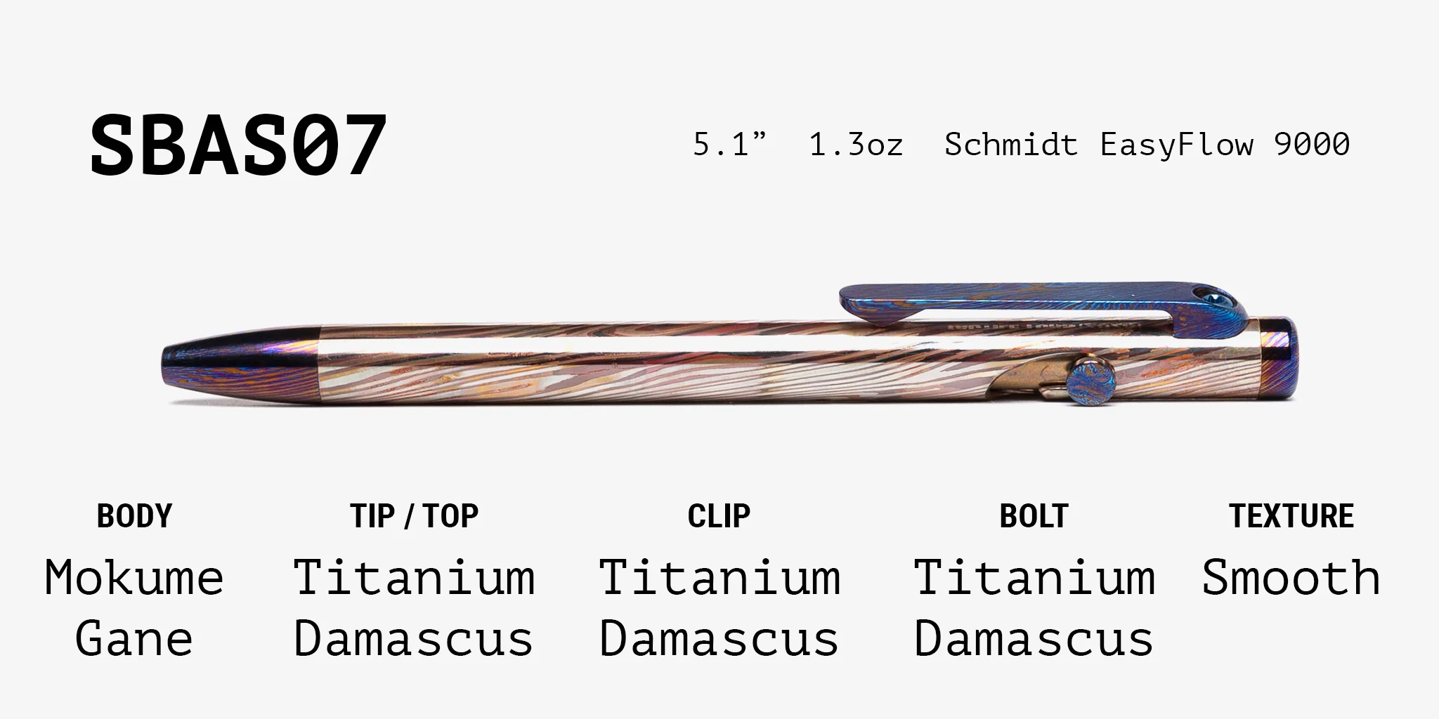 Full Mokume Gane Slim Bolt Action Pen - Image 24