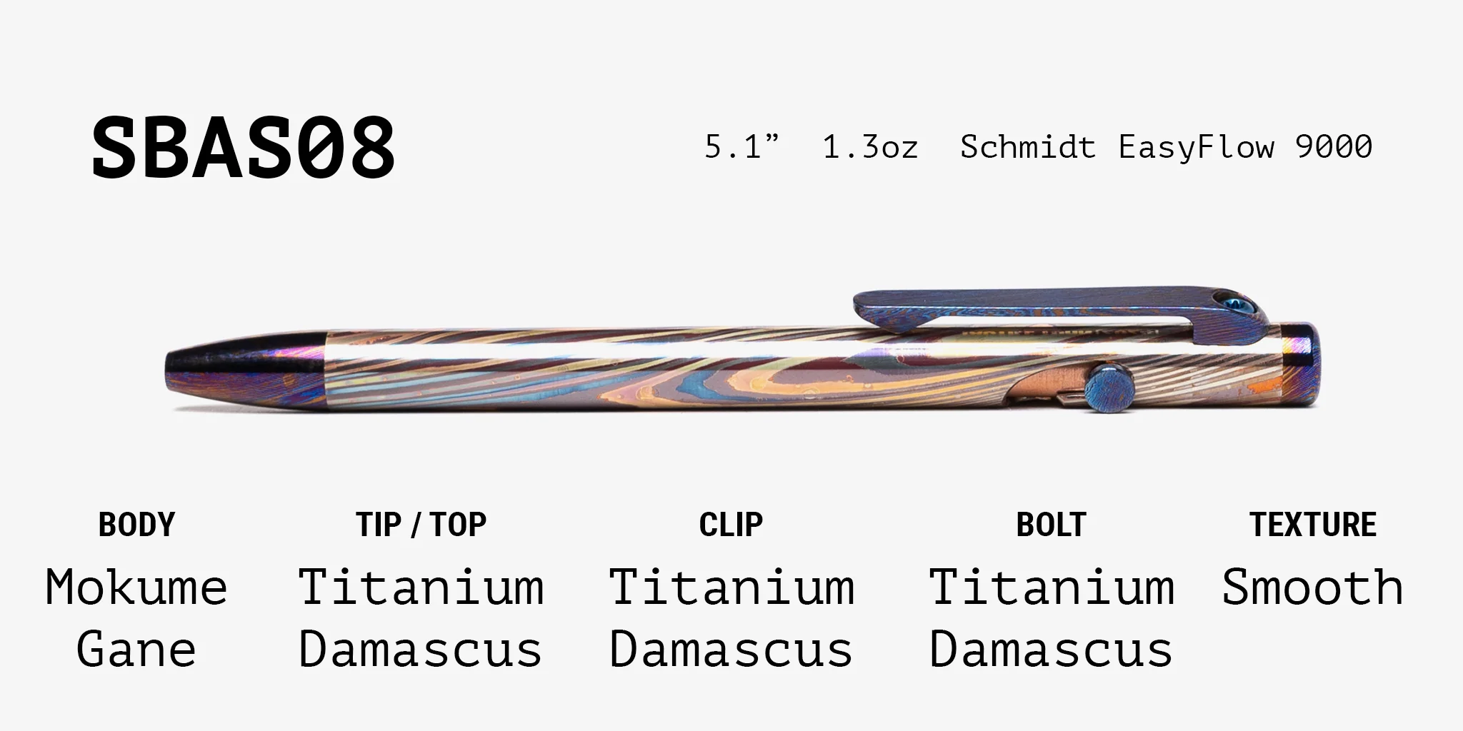 Full Mokume Gane Slim Bolt Action Pen - Image 25