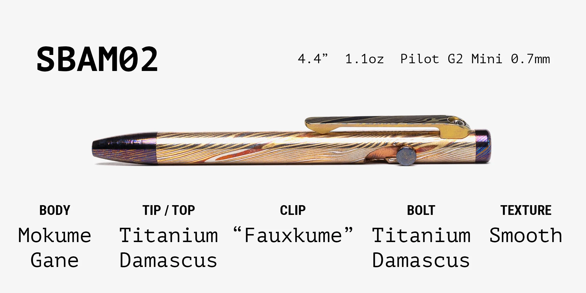 Full Mokume Gane Slim Bolt Action Pen - Image 27