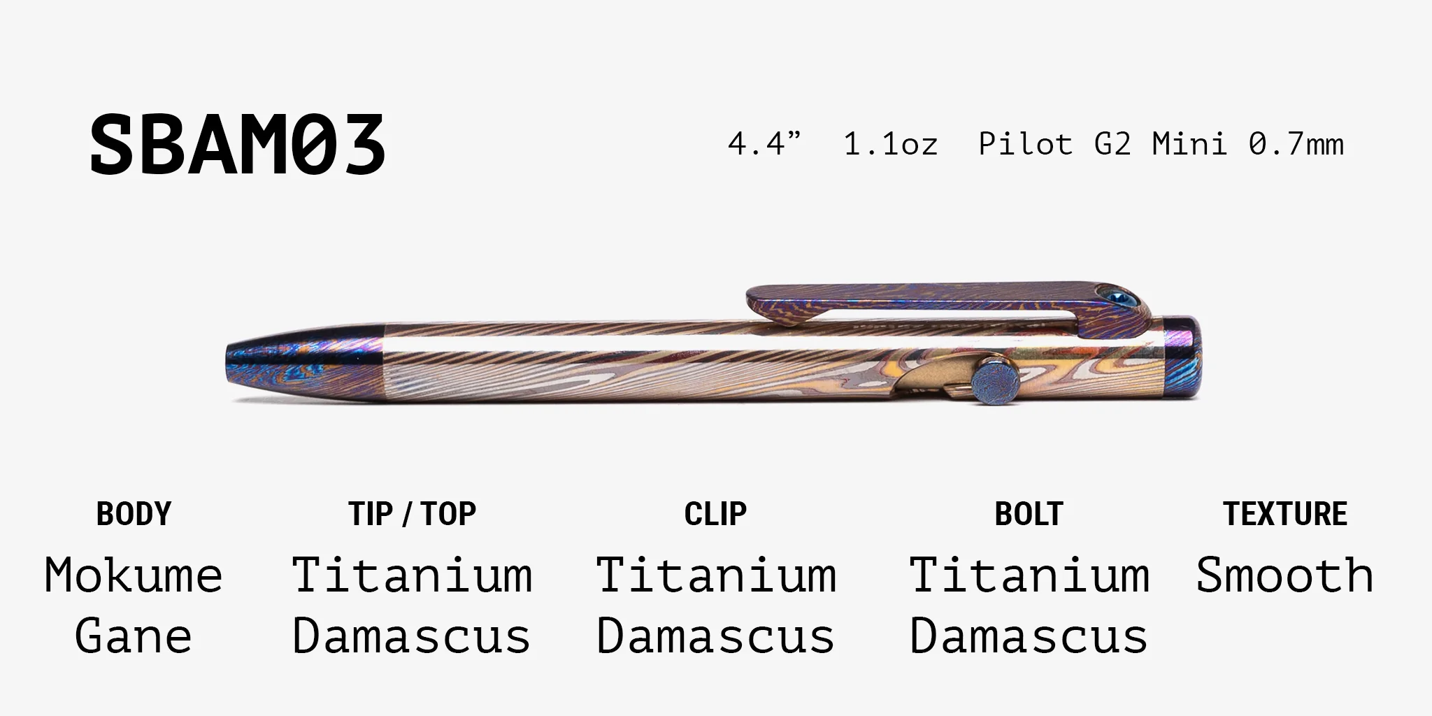 Full Mokume Gane Slim Bolt Action Pen - Image 28