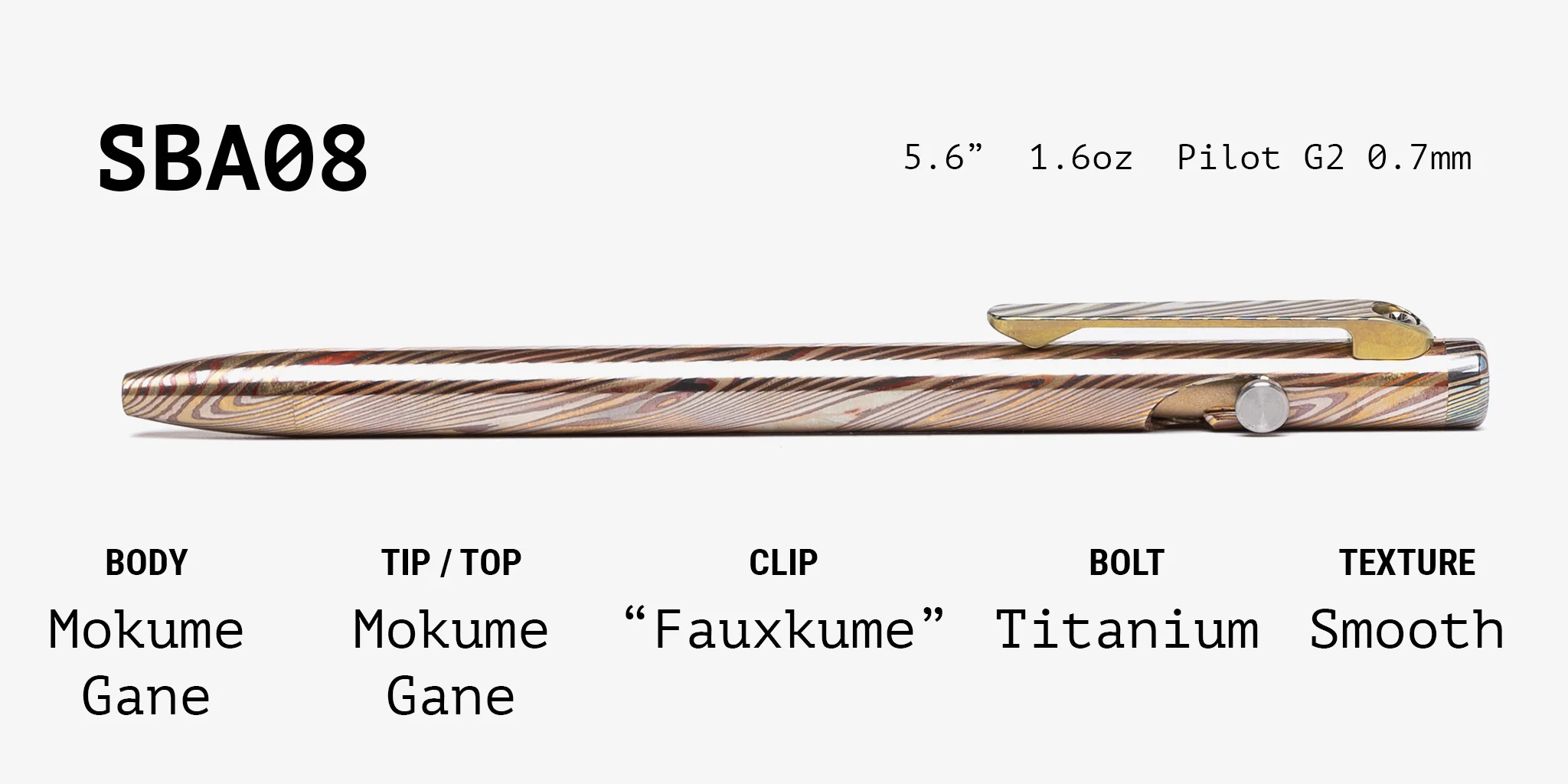 Full Mokume Gane Slim Bolt Action Pen - Image 8