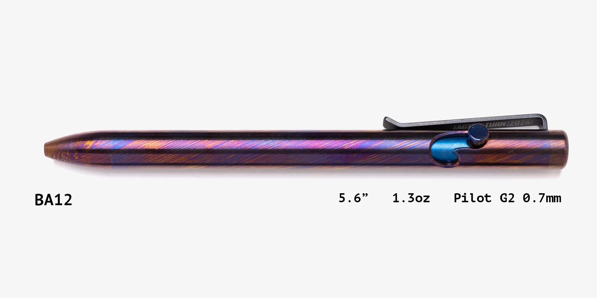 Full Titanium Damascus Bolt Action Pens - Image 12