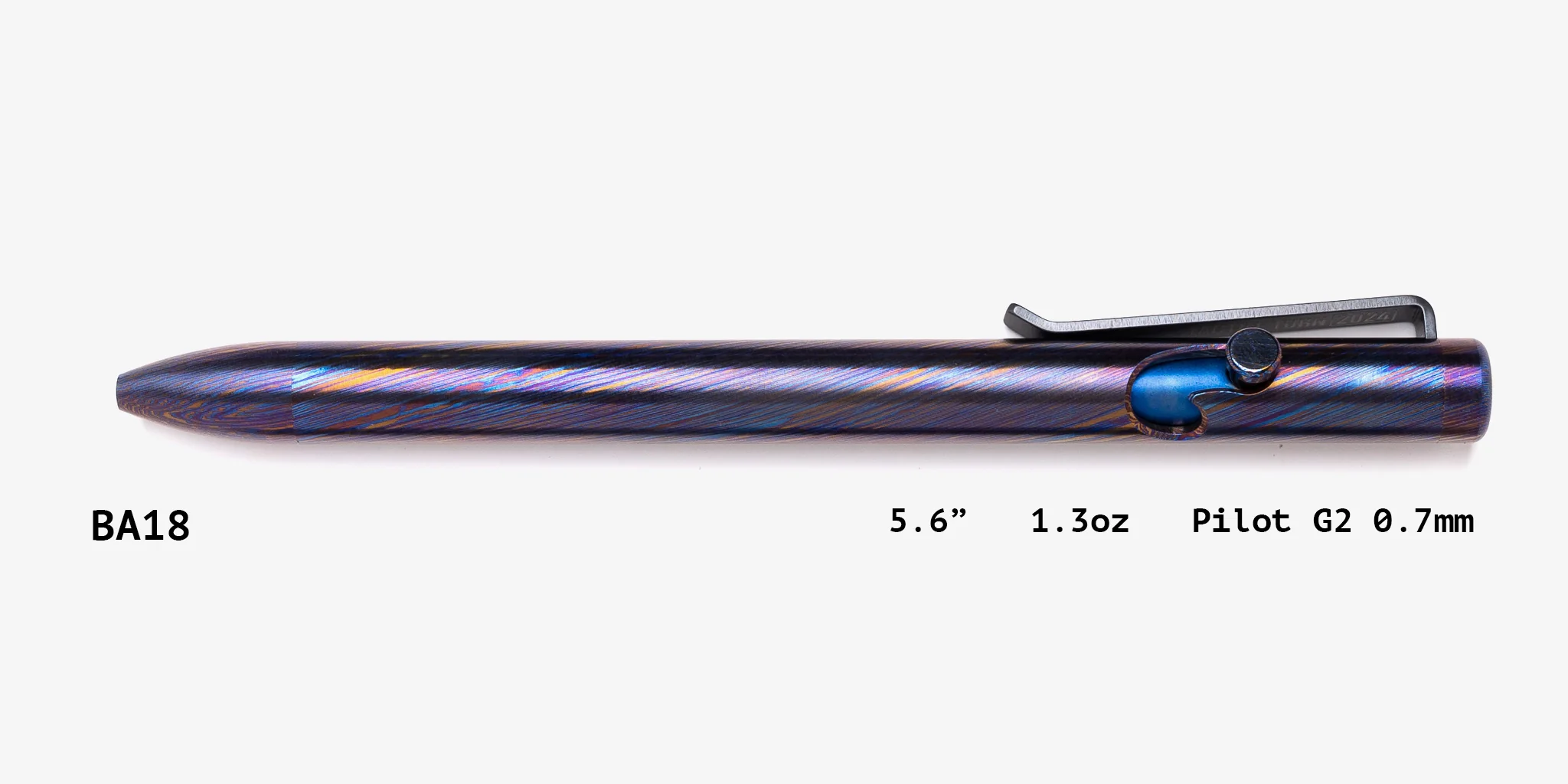 Full Titanium Damascus Bolt Action Pens - Image 18
