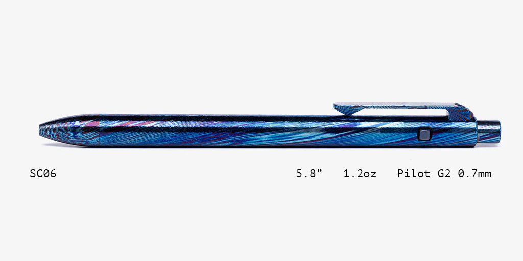 Full Titanium Damascus Side Click Pens - Image 6