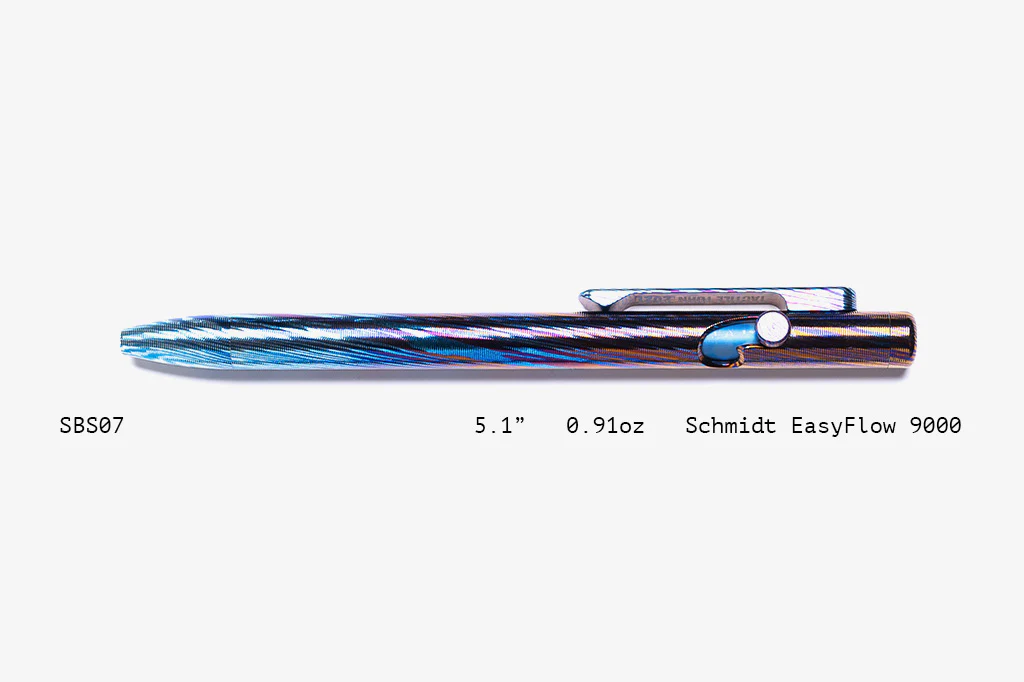 Full Titanium Damascus Slim Bolt Action Pens [Short] - Image 7