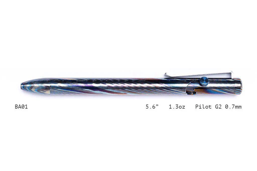 Full Zirconium Damascus Bolt Action Pens