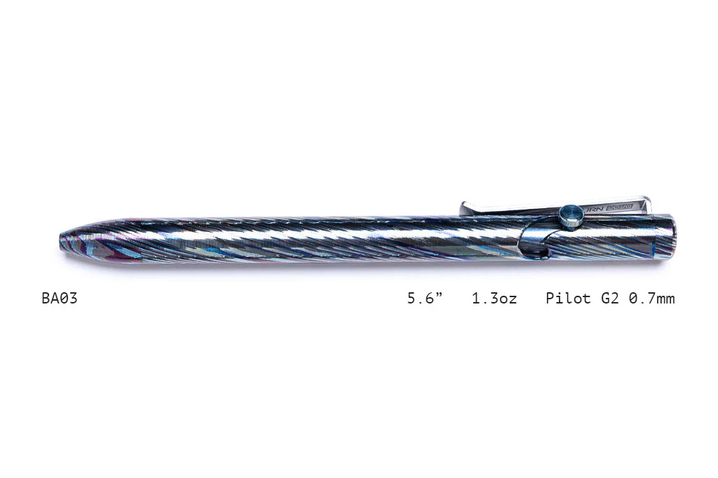Full Zirconium Damascus Bolt Action Pens - Image 3