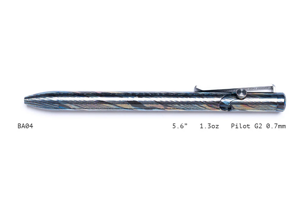 Full Zirconium Damascus Bolt Action Pens - Image 4