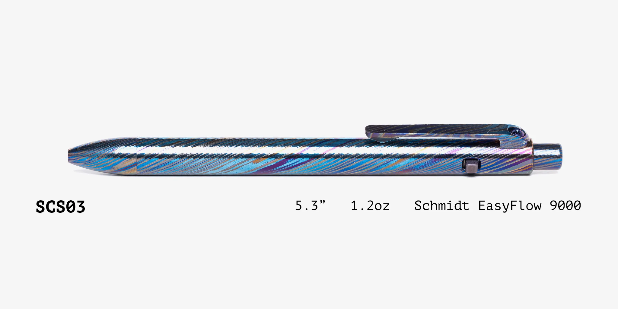 Full Zirconium Damascus Side Click Pen - Image 10