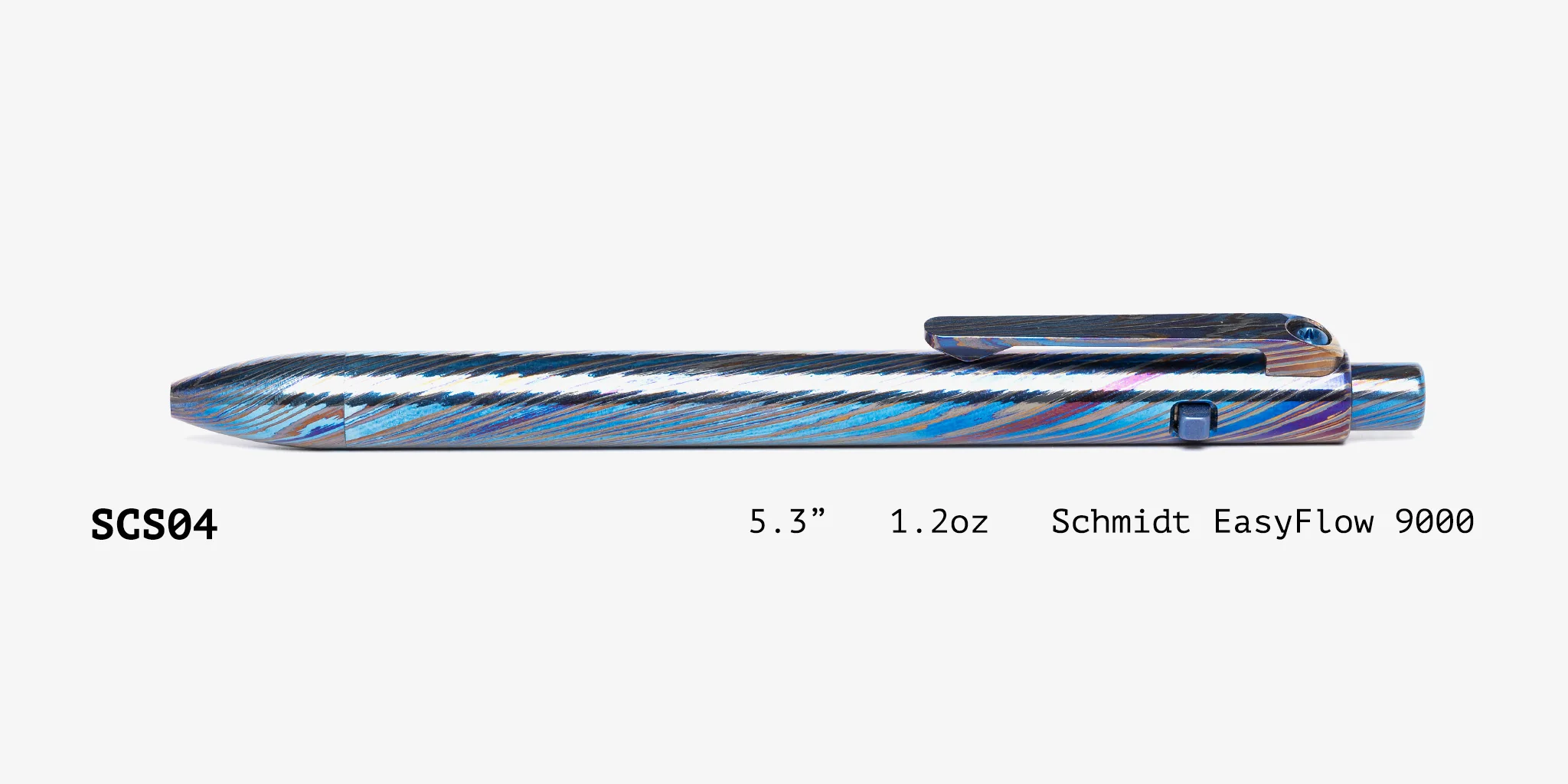 Full Zirconium Damascus Side Click Pen - Image 11