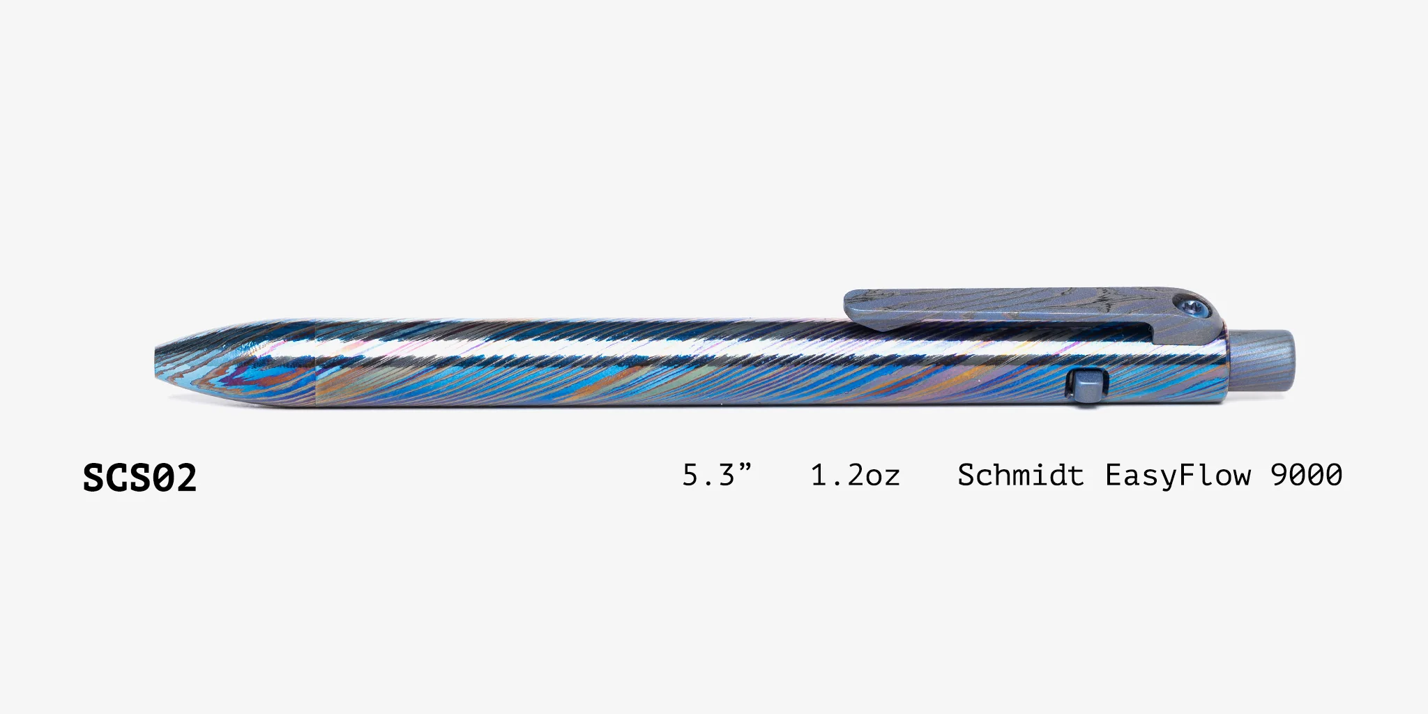 Full Zirconium Damascus Side Click Pen - Image 9