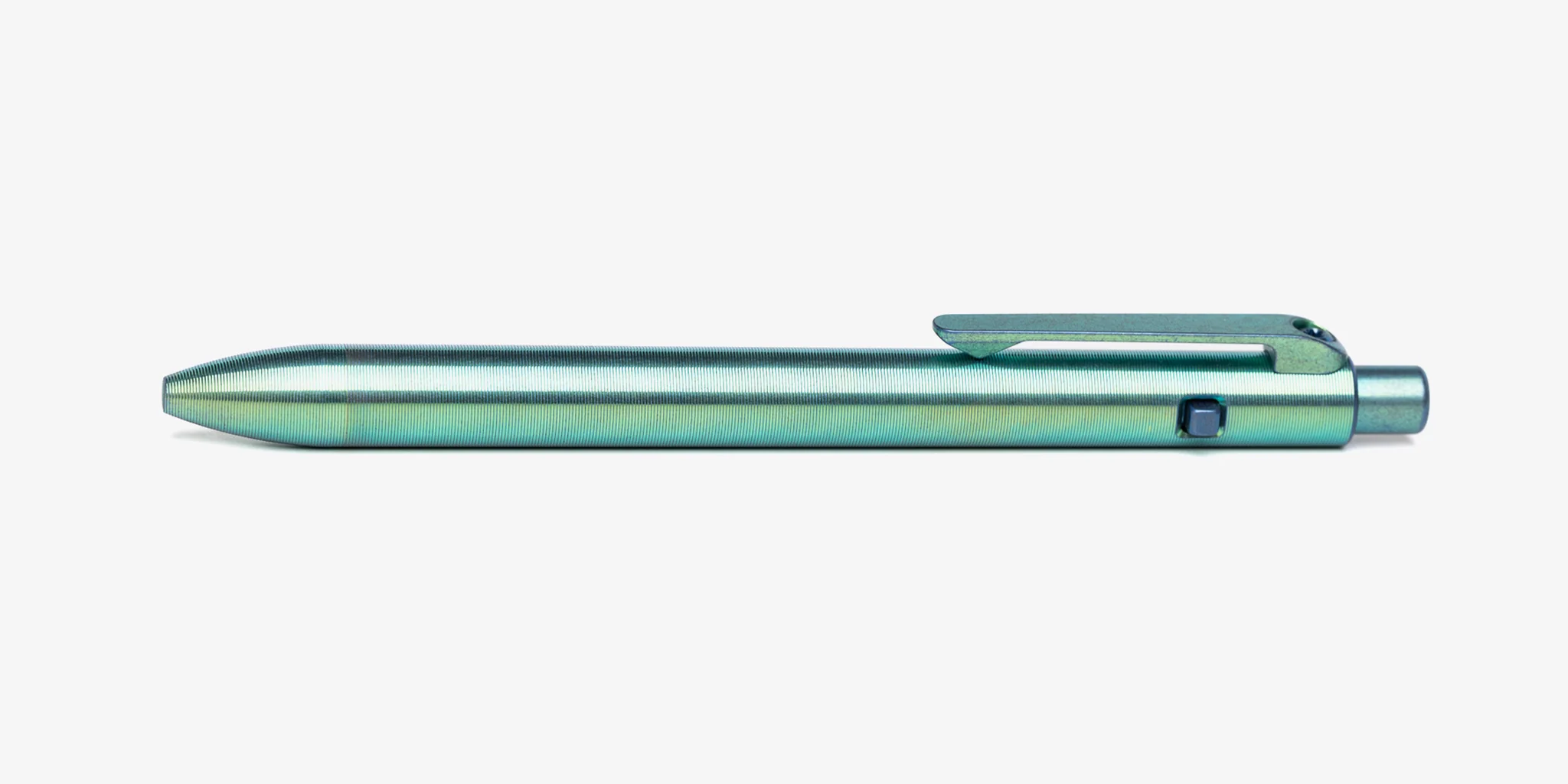 Green Dual Tone Ano Side Click Pen - Image 3