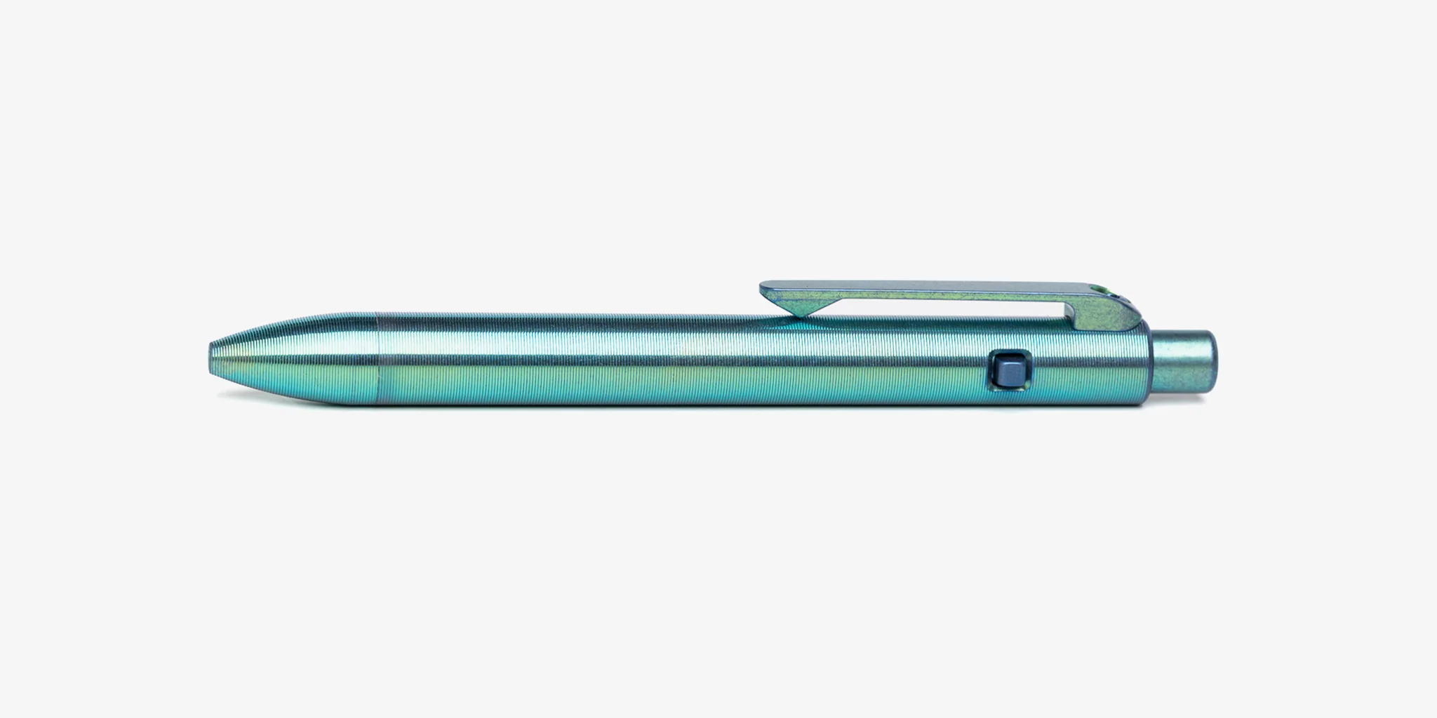 Green Dual Tone Ano Side Click Pen - Image 4