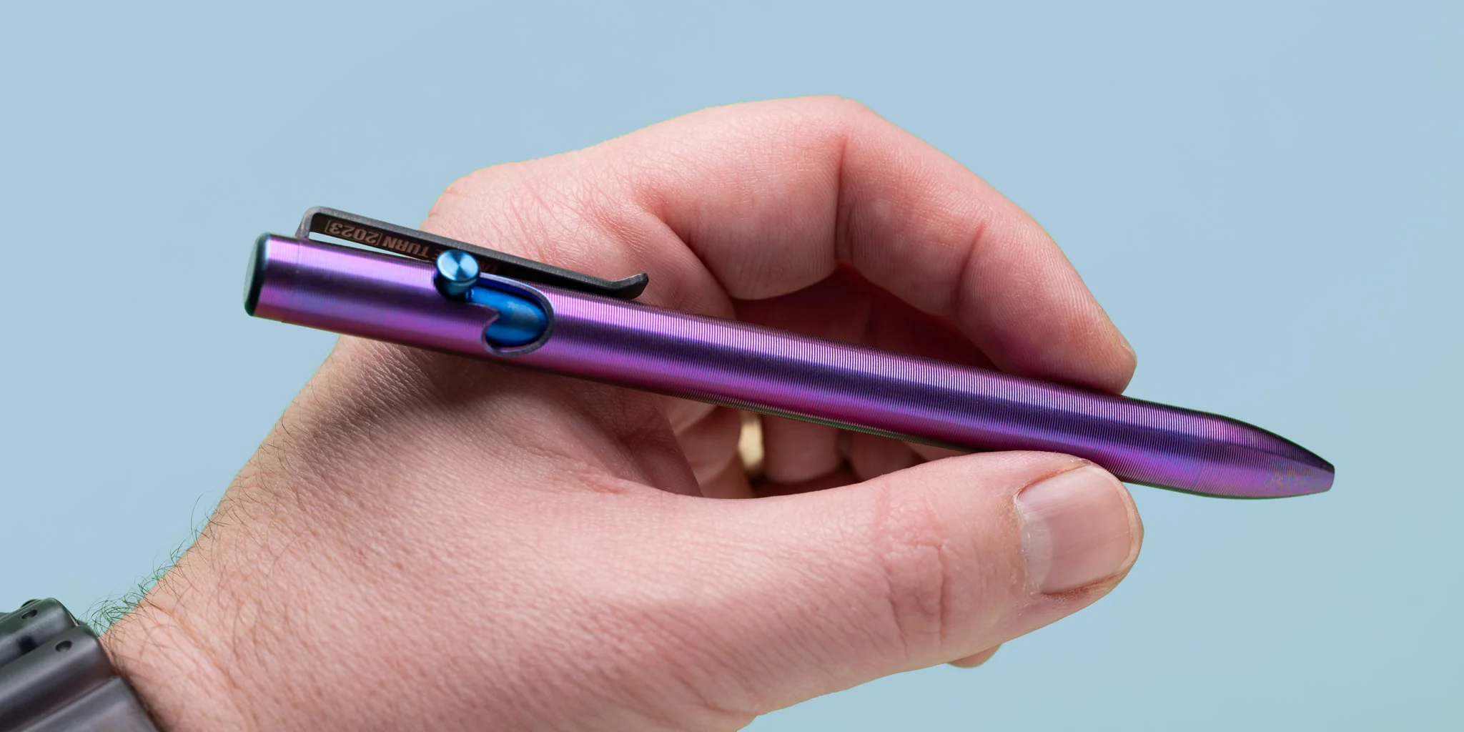 Lefty Dual Tone Ano Bolt Action Pen - Image 2