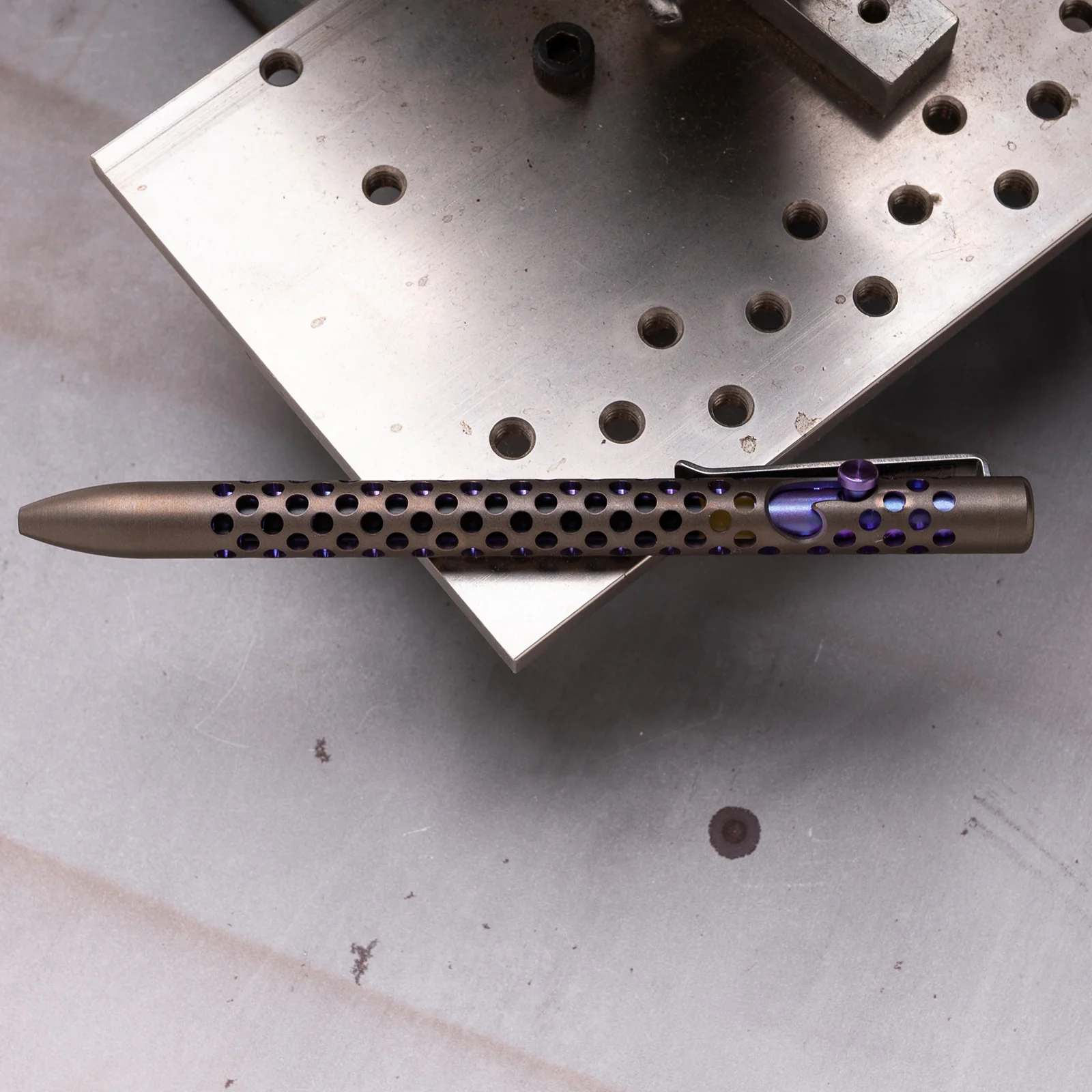 Skeletonized Titanium Bolt Action Pen - Image 7