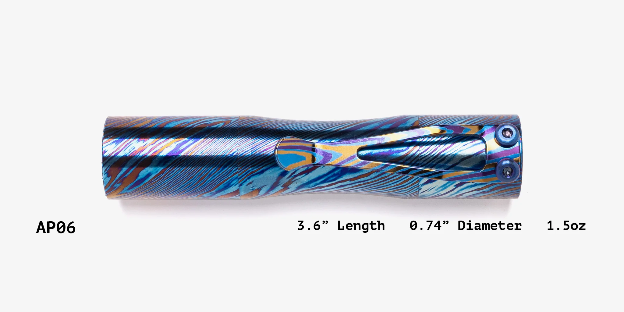 Titanium Damascus Apollo Flashlight - Image 6